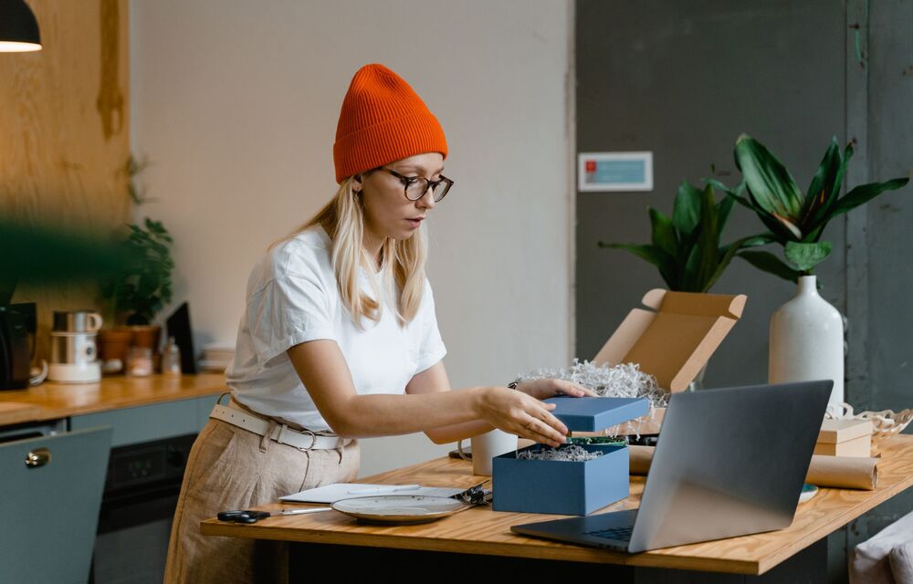 A member unboxing a product to test at home